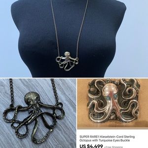KIESELSTEIN Style Brass Kraken Octopus Necklace